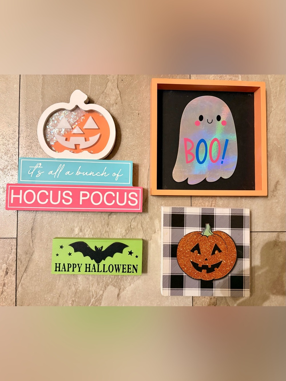 Halloween Sign Set - Multicolor Holiday Décor